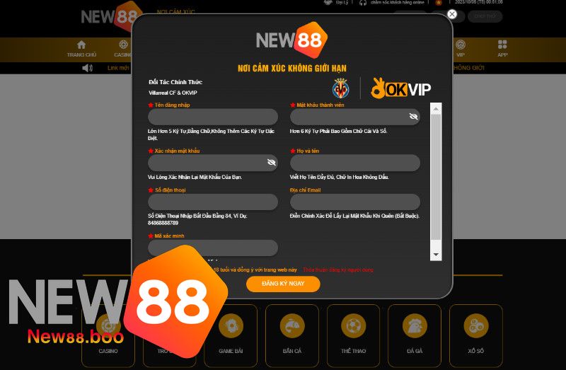 Thủ Tục Đơn Giản Để Đăng Ký Tạo Tài Khoản Trên New88